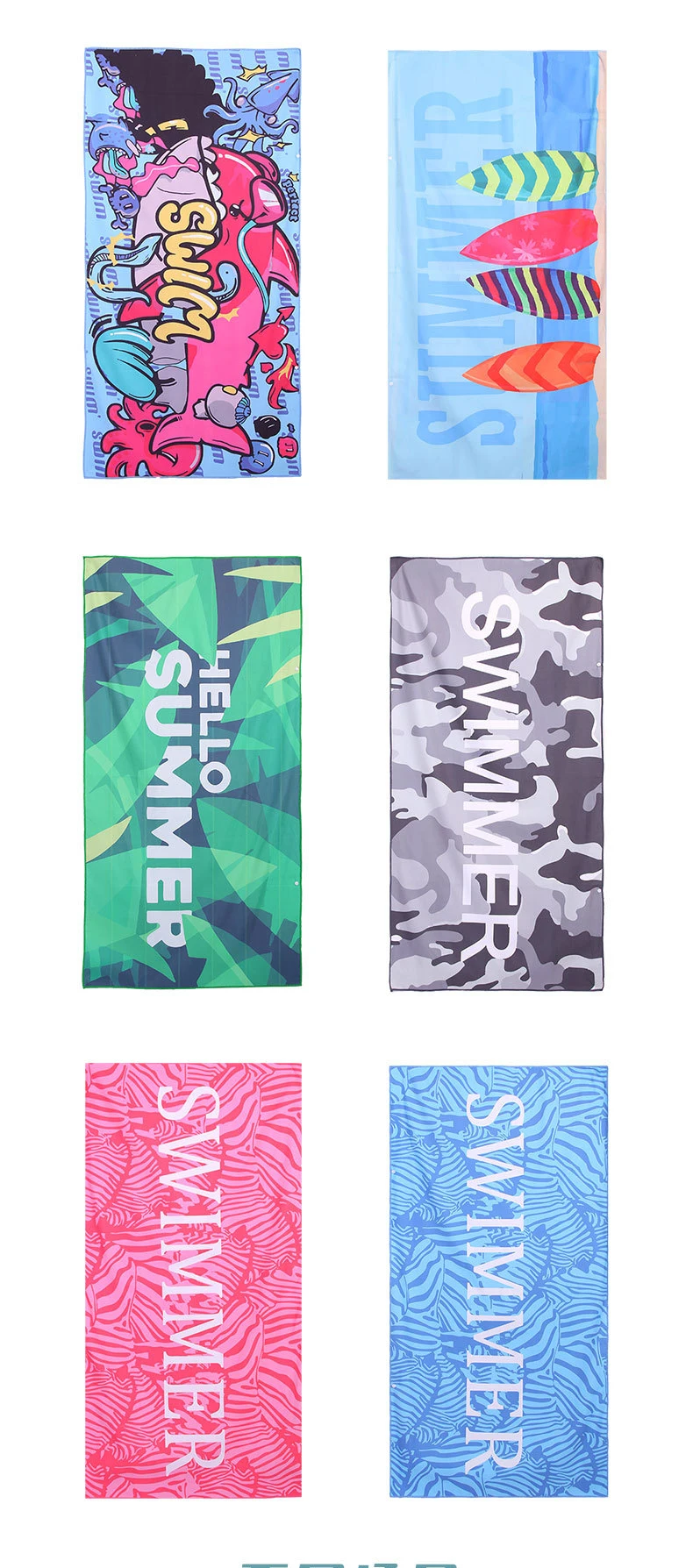 Wholesale Quick Dry 70x150 Microfiber Beach Towel Digital Print Novelty Pattern Customizable Logo for Gym Travel Bath details