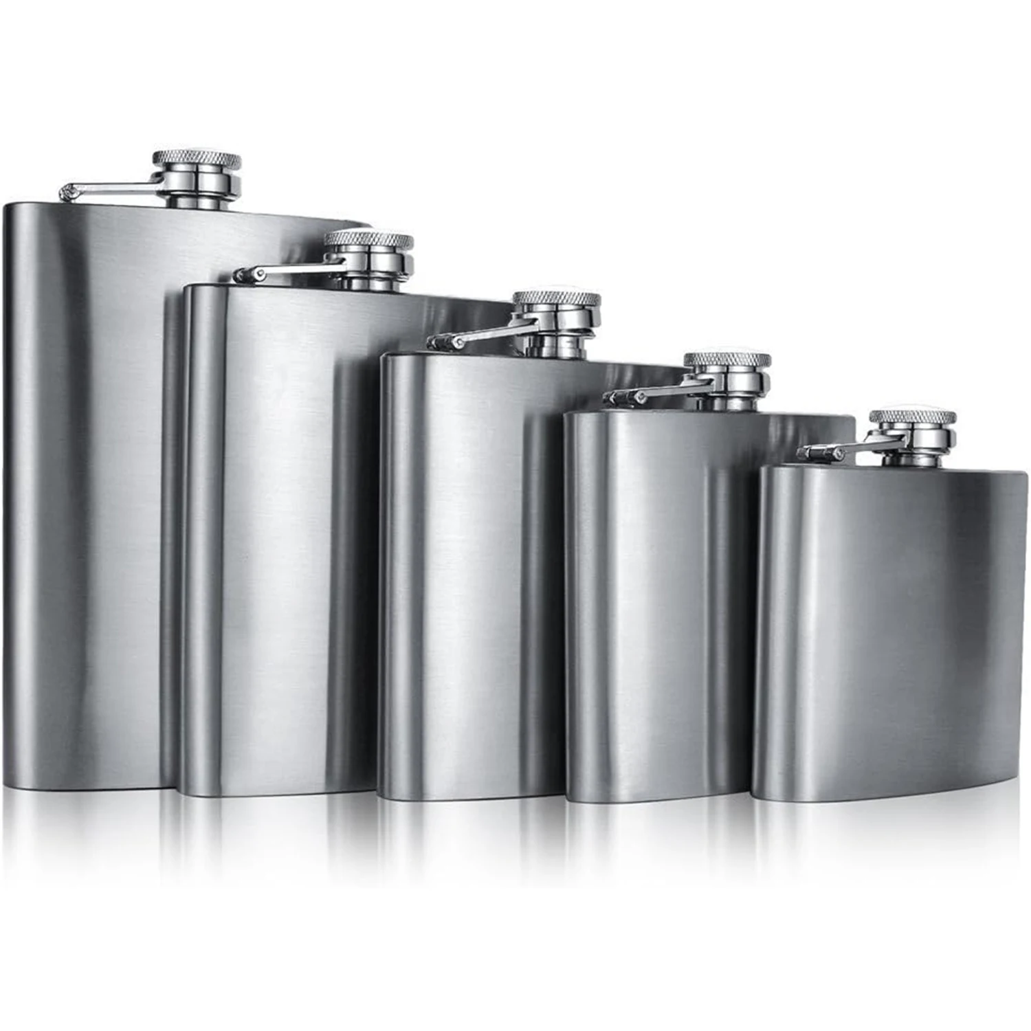 Factory Wholesale Custom Mini Whiskey Leakproof Drinking Liquor Flask Alcohol Stainless Steel Camping Pocket Hip Flask