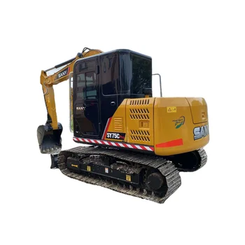 95%New Sany 75c Sy75c Pro Second Hand Excavator High Quality 7.5on Hydraulic Crawler Medium Excavator In Stock Used Digger