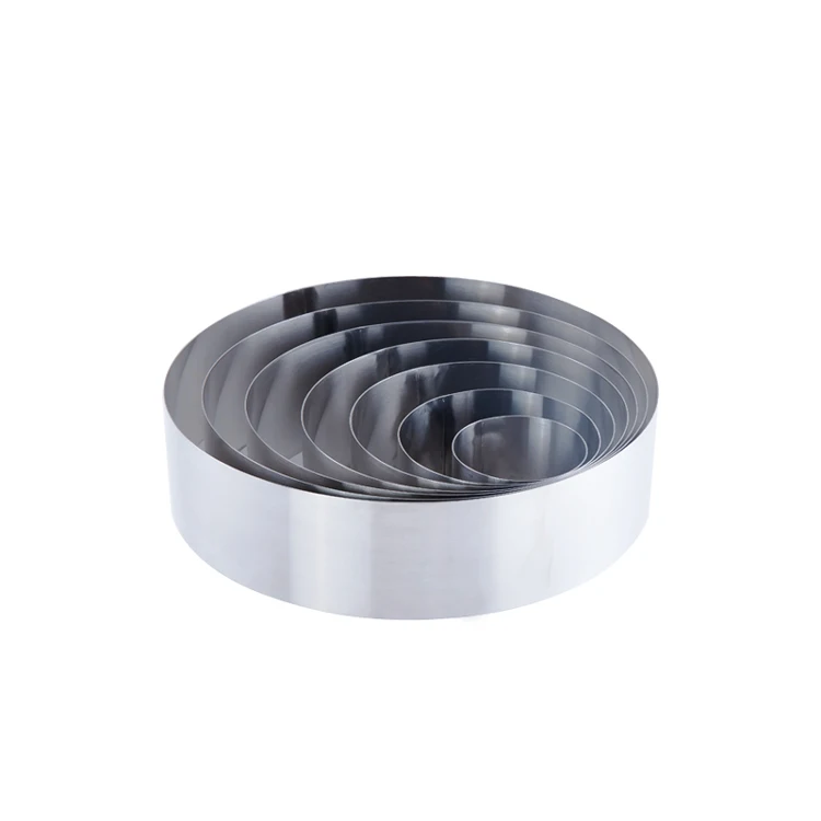 Stainless Steel Biscuits Mould Cutting Ring Thicken Cake Die Cutting Set Mousse Circle DIY Baking Tools