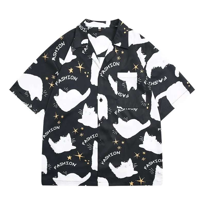 Summer Cartoon Printed Men's Shirts 
