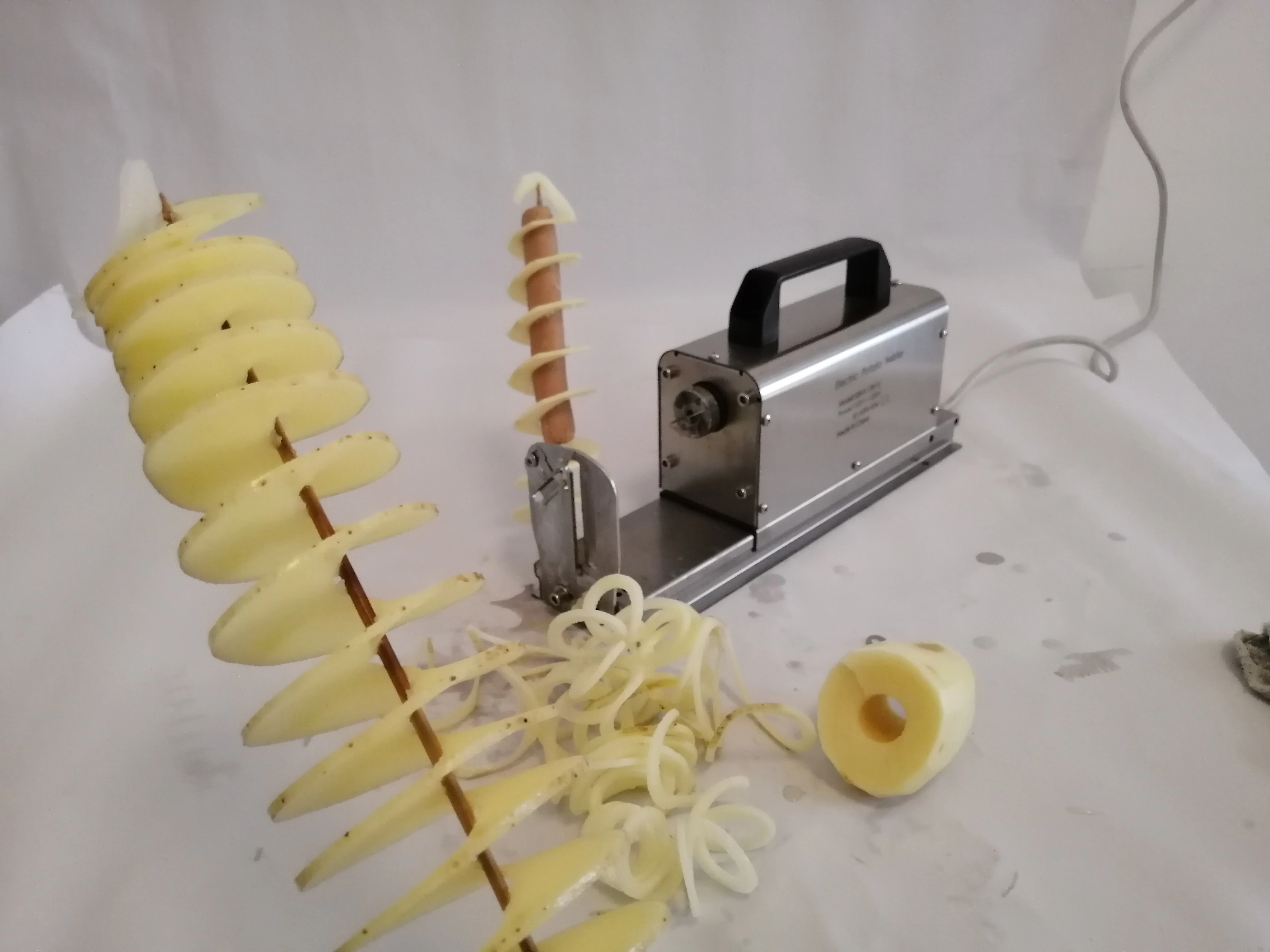Electric and Manual Sweet Potato Slicer/Twist Potato Machine/Potato Chips Cutter Spiral Potato Cutter Slicer With Counter