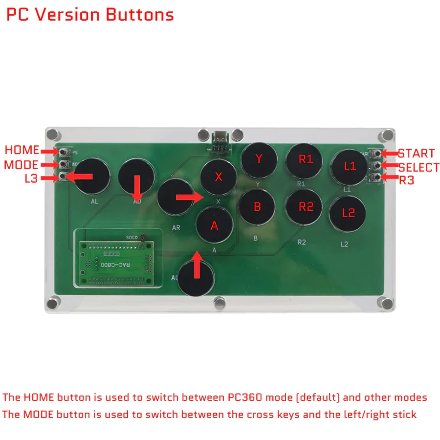 Hitbox Style All Button Joystick Fight Hitbox Joystick Arcade Game Controller Hitbox Arcade