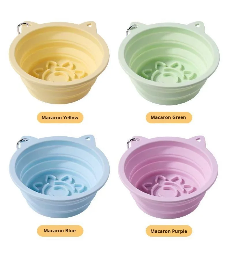 Multi-Capacity Silicone Slow Food Bowl for Dogs New Foldable Suction Cup with Multifunctional Folding Feature supplier