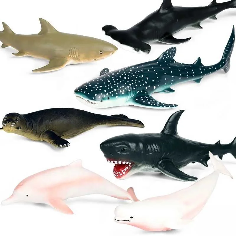 Realistic Ocean Marine Sperm Whale Animal Model Soft Figure Kids Toy Gift 