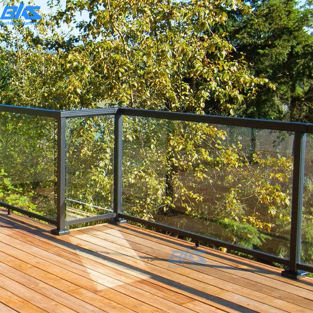 Factory Direct Aluminum Post Glass Railing System for Residential Commercial Balconies Custom Design Production