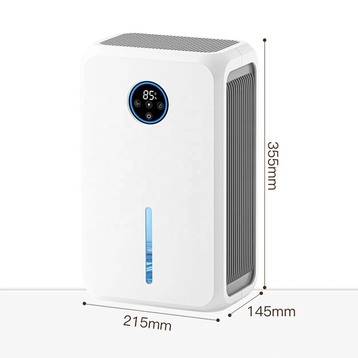Compact Desktop Dehumidifier with Smart Touch Controls Blue Ambient Light Efficient Moisture Removal for Bedroom Office 6