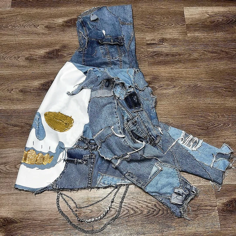 DiZNEW Chaqueta de Hombre Personalizada Último Diseño Hip Hop