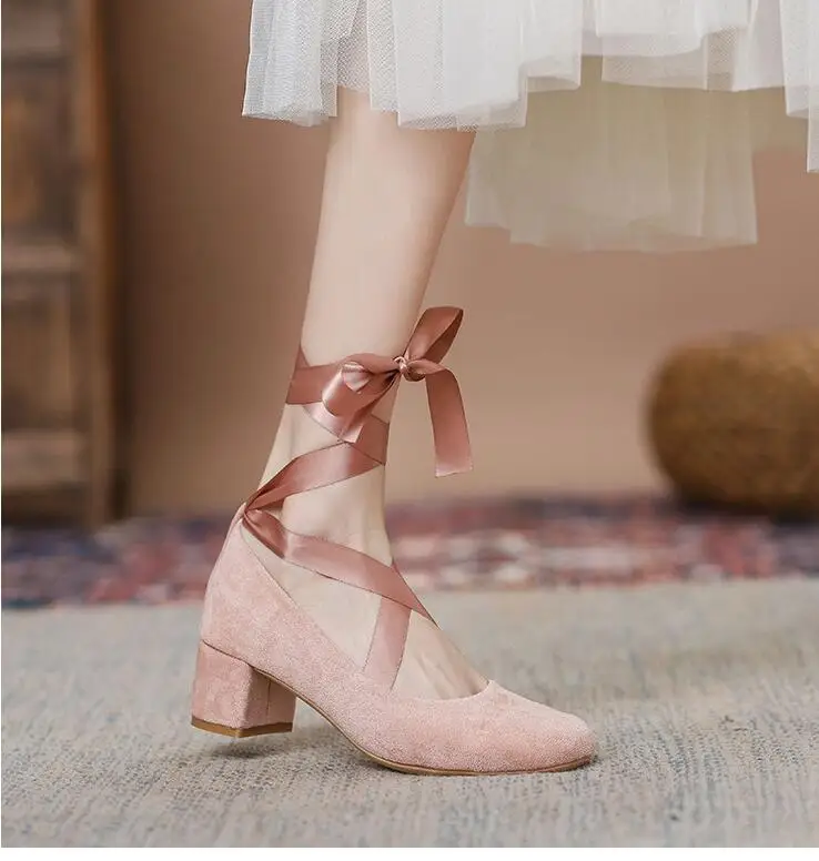 Satin ballet lace-up heels – ballerinacore
