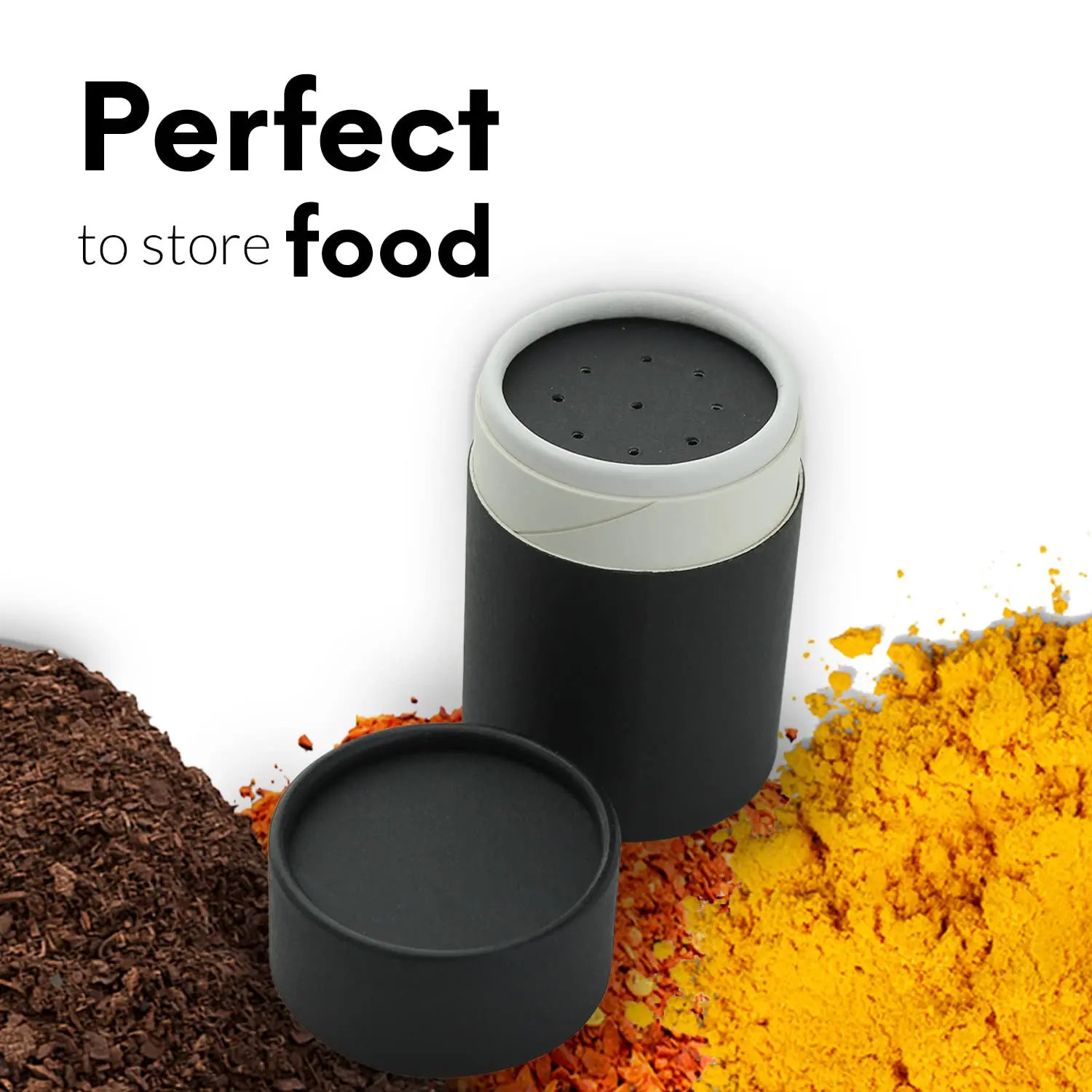 Powder Shaker Paperboard Tube Loose Powder Cosmetics Sifter Cardboard Spice Salt Shaker Kraft Container Box with Sifter Lid