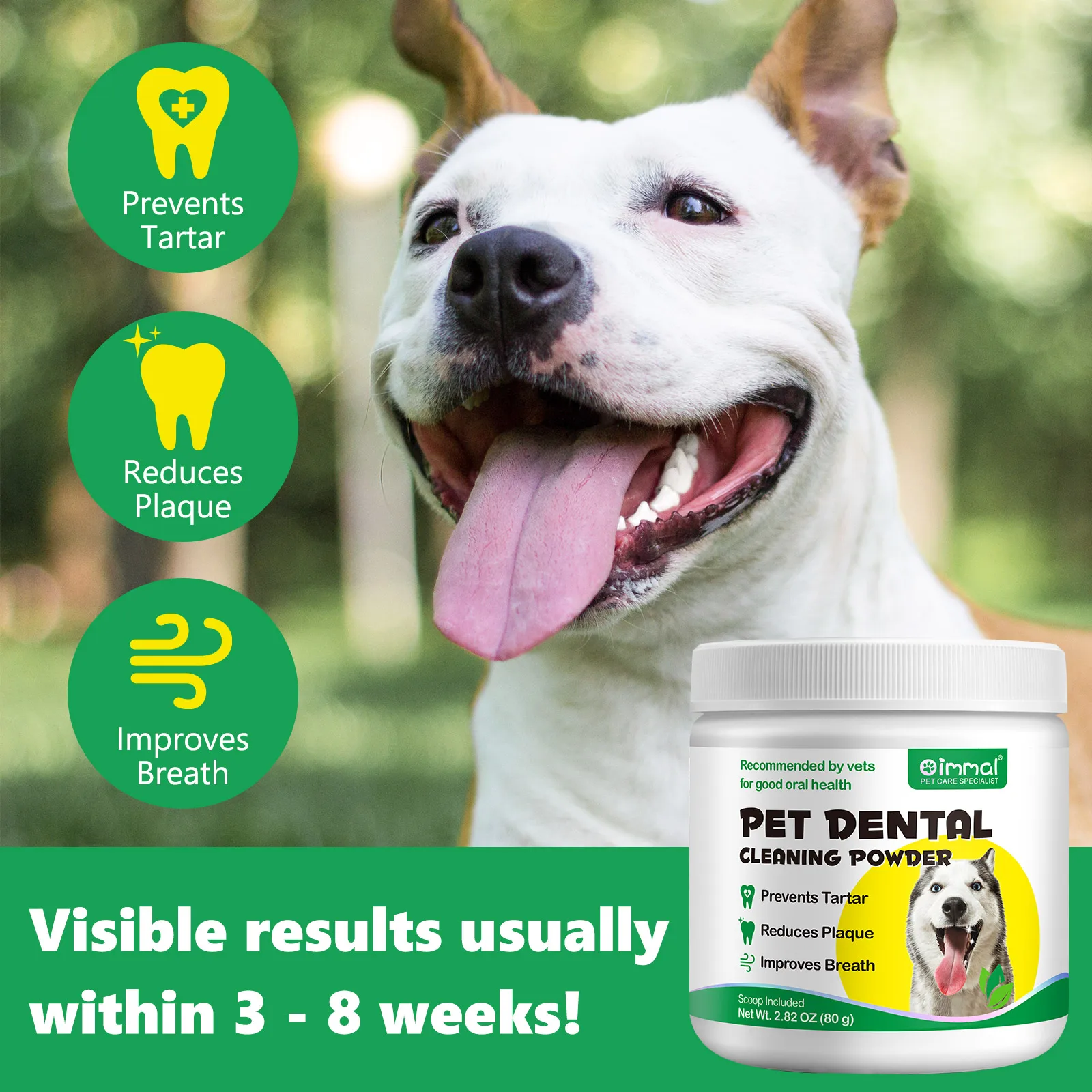 Oimmai Reduces Plaque Prevents Tartar Tooth Powder,Dental Alginate Powder,Pet Teeth Cleaning