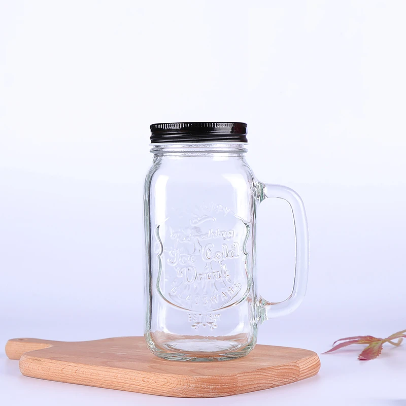 G4GADGET Einmachgläser, 500 Ml, Glas, Party-Trinkgläser + Deckel
