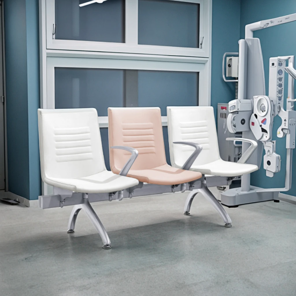 Comfortable High-Density Foam Steel Chair with Aluminum Armrests for Office and Hospital & School Seating 6