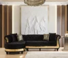 Black + Velvet + Solid Wood+MDF + 6 Seat