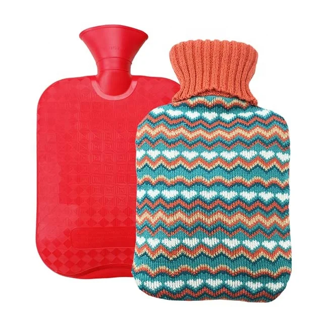 Large 2L Rubber with Cover Hot Water Bottle