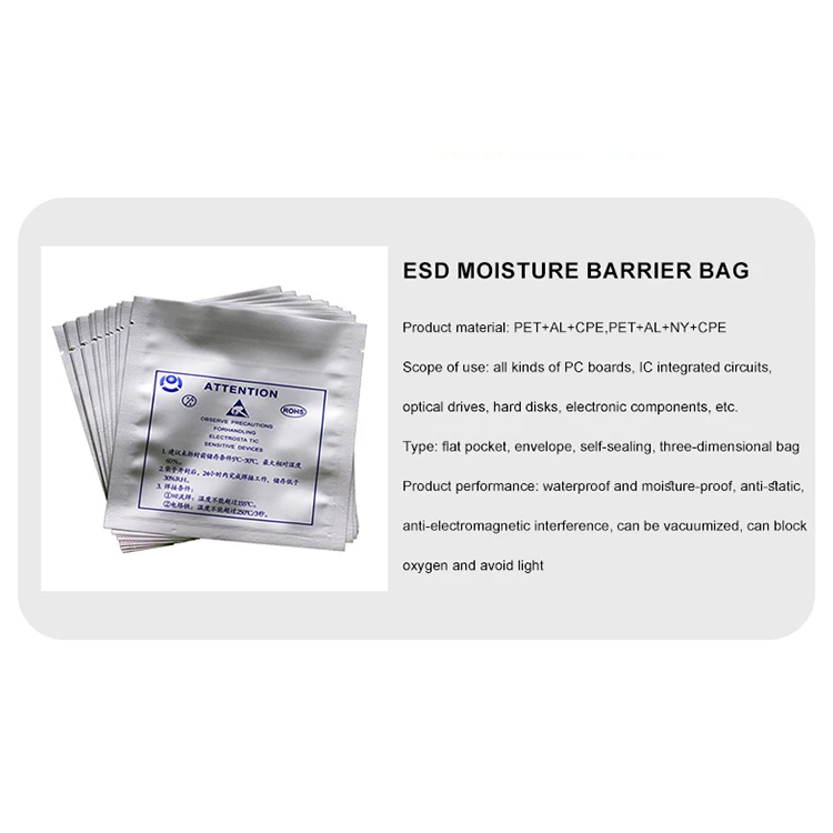 Esd Electrostatic Discharge Bag Antistatic Shielding Bags Moisture Safe