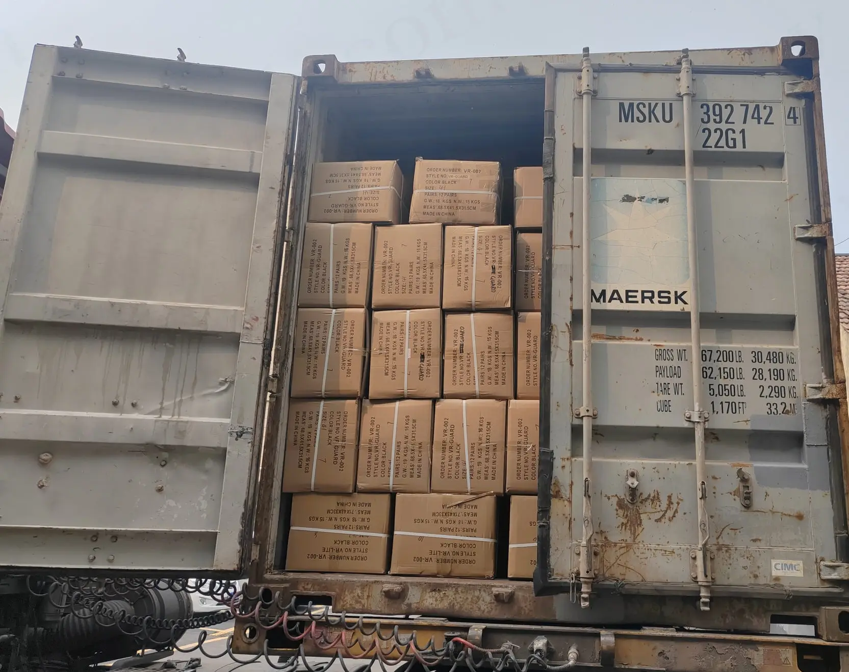 Packaging & shipping specifications