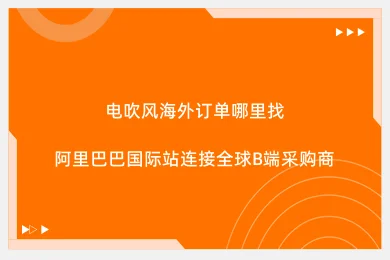电吹风海外订单哪里找：阿里巴巴国际站连接全球B端采购商