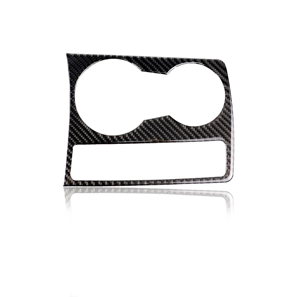 Real Carbon Fiber Water Cup Holder Panel Cover Car Interior Hanging Decoration Accessories For Ad- Model B8 2009-2016