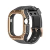 Black strap with rose gold clasp + rose gold cover