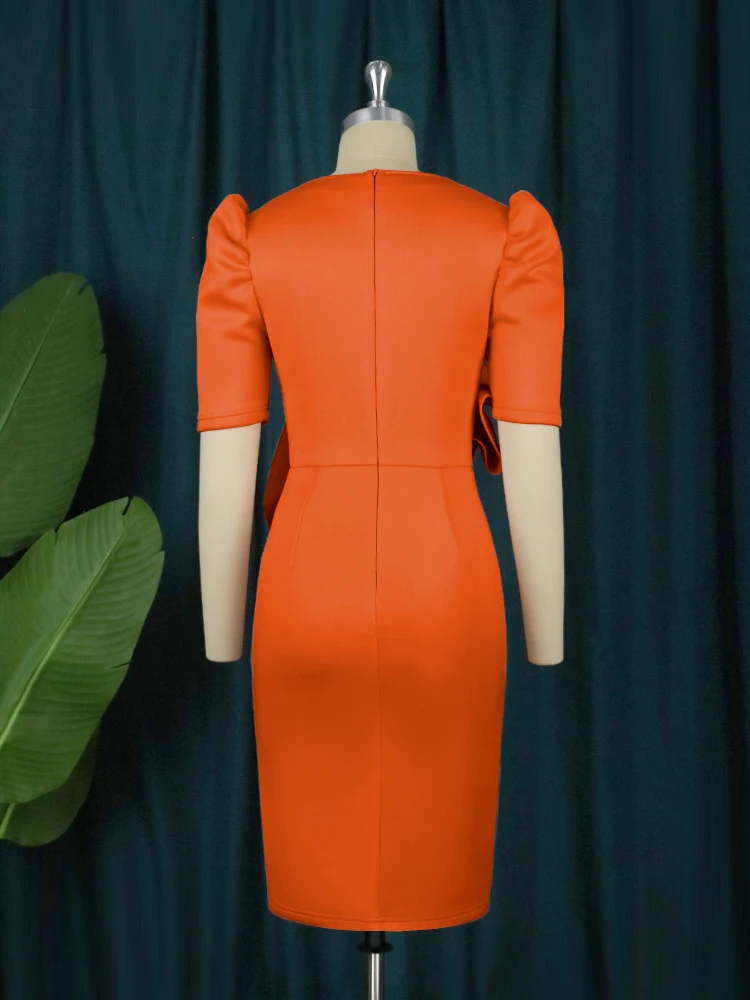Women's Orange Bodycon Prom Dresses with Crocheted Waistline Tiered Big Flower Decoration Empire Style Solid African Party Style| Alibaba.com Women's Orange Bodycon Prom Dresses with Crocheted Waistline Tiered Big Flower Decoration Empire Style Solid African Party Style| Alibaba.com