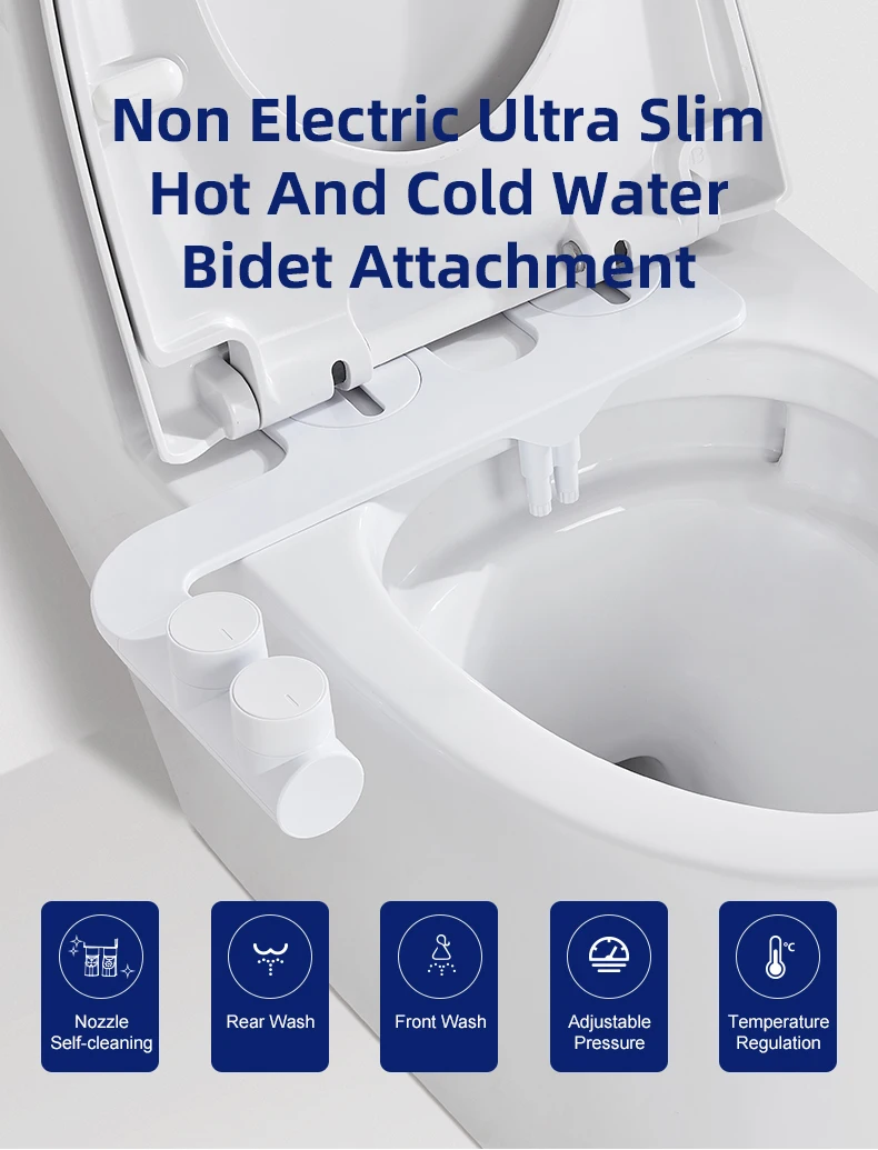 Wholesale Hot And Cold Water Non Electric Bidet Toilet Attachment, The Newest Toilet Bidet Sprayer for Toilet Seat Cover factory