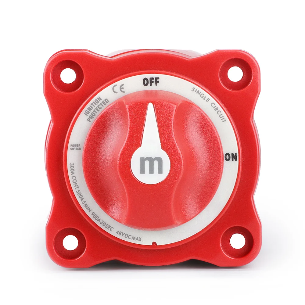 Interruttore Staccabatteria, Interruttore Staccabatteria a Scollegamento Rapido 32V DC 350A, Interruttore Isolatore Batteria a 4 Posizioni Impermeabile IP66 per Barche