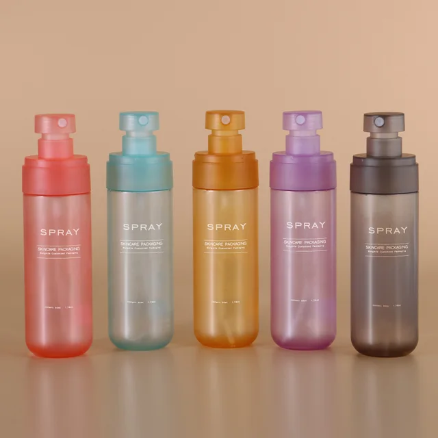 Low Price Customized 30 50ml 80ml 120ml Cosmetic Container Pet Round Fine Mist Plastic Pump Toner Lotion Spray Bottle 100ML