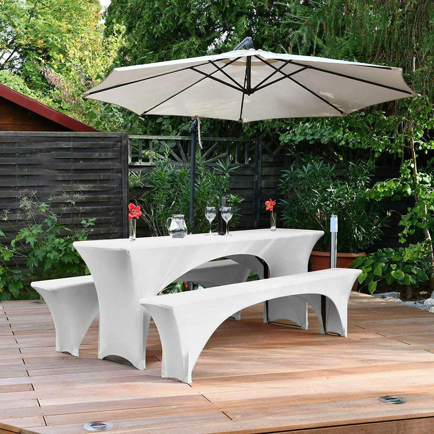 Stretch Spandex Beer Table Cover Bench Cover for Rectangle Beer Table and Bench in Germany