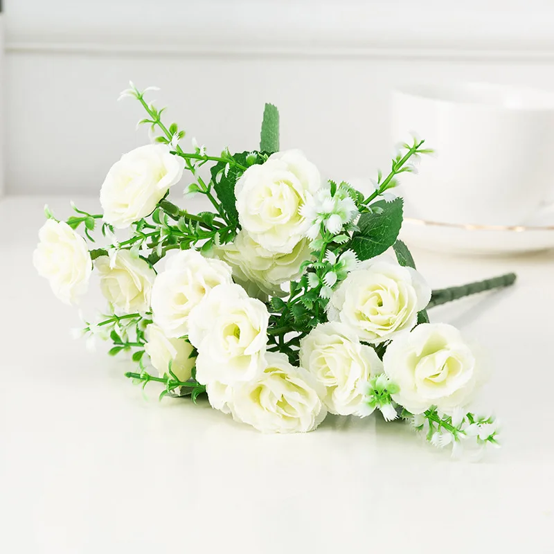 Hot Sell 15 Head Small Rose Bouquet Wedding Bridal Bouquet Flower ...