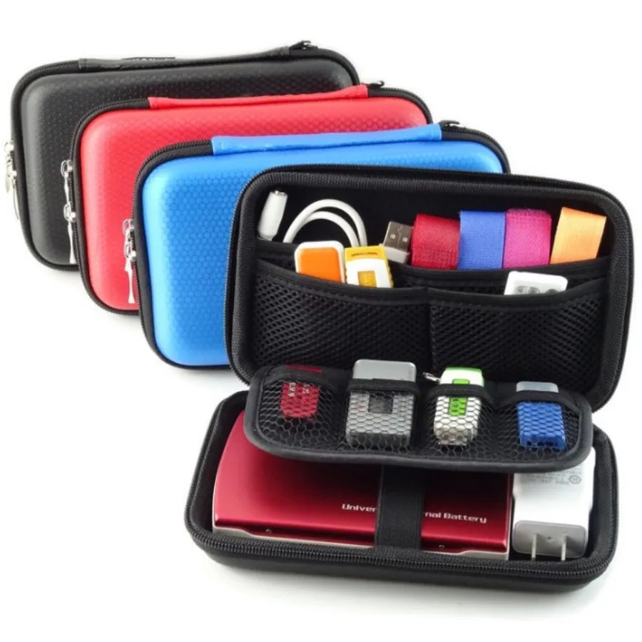 Portable EVA Hard Shell Case for Hard Drive Disk HDD USB Cables Power Bank Case Electronics Accessories Storage Bag