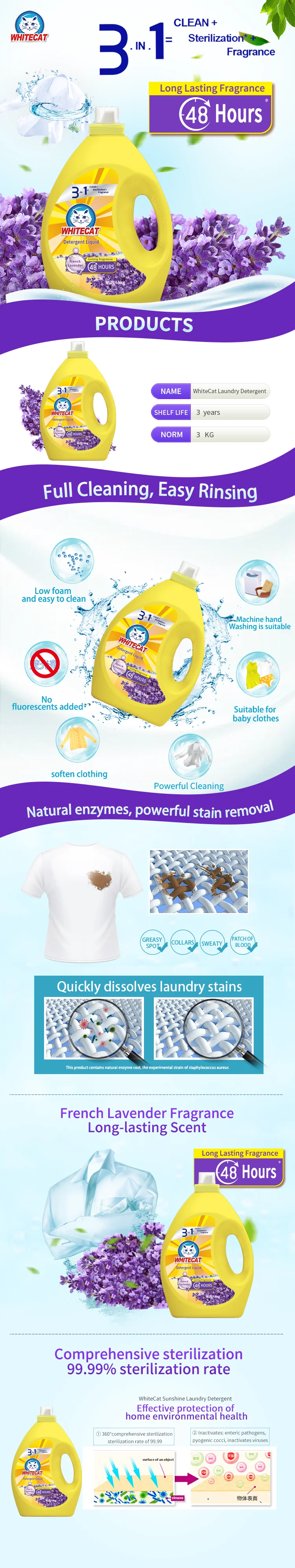 Offer Free Samples Wholesale Laundry Washing Liquid Detergent For Household Washing Clothes manufacture