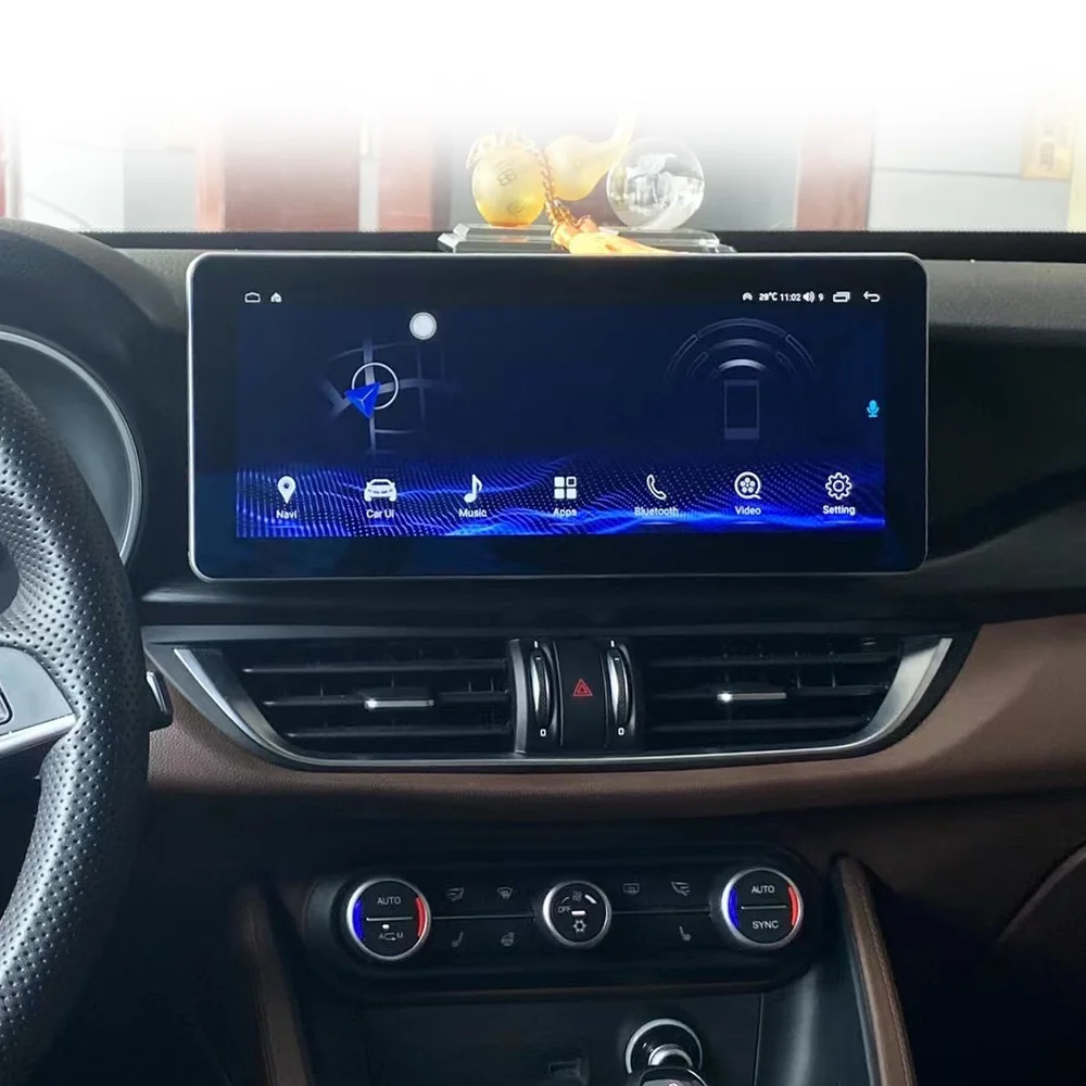 12.3 Inch for Alfa Romeo Car GPS Navigation HD Touch Screen Built-in DSP Wireless Carplay Auto Multimedia Radio Player Head Unit