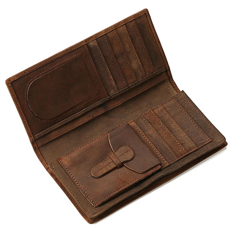 Long Leather Wallet for Men