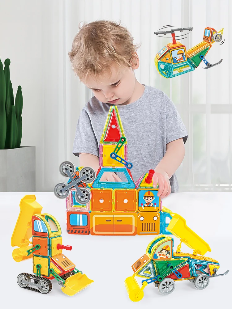 Plastic Connector Toy Car Kids Interlocking Building Block