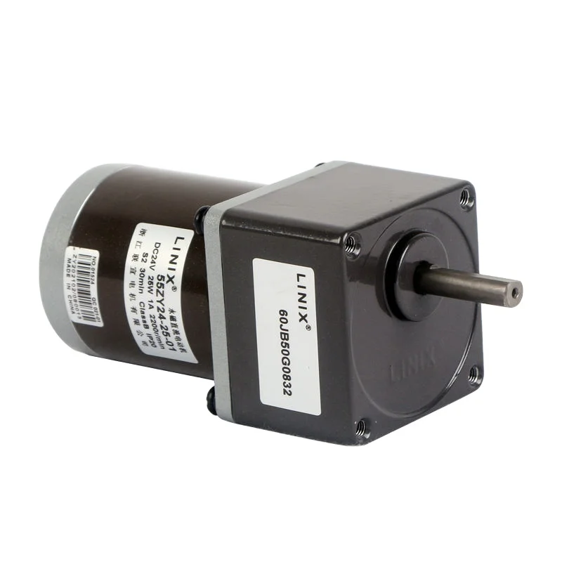 Linix 55ZY24-15 Geared Motor - 24V DC, 2800 RPM, 1 Year Warranty