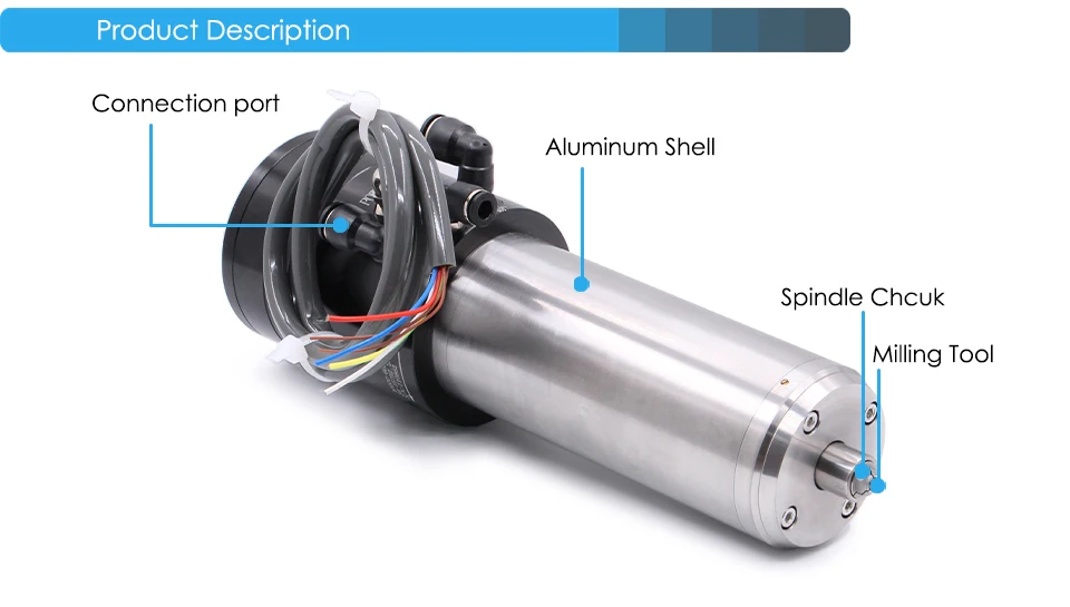 1.8kw Water Cooled Spindle with ATC - 220v, 10000-60000rpm