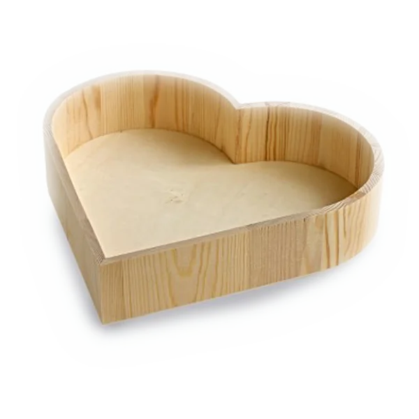 Поднос для украшений на День святого Валентина небольшой поднос из необработанной древесины деревянный