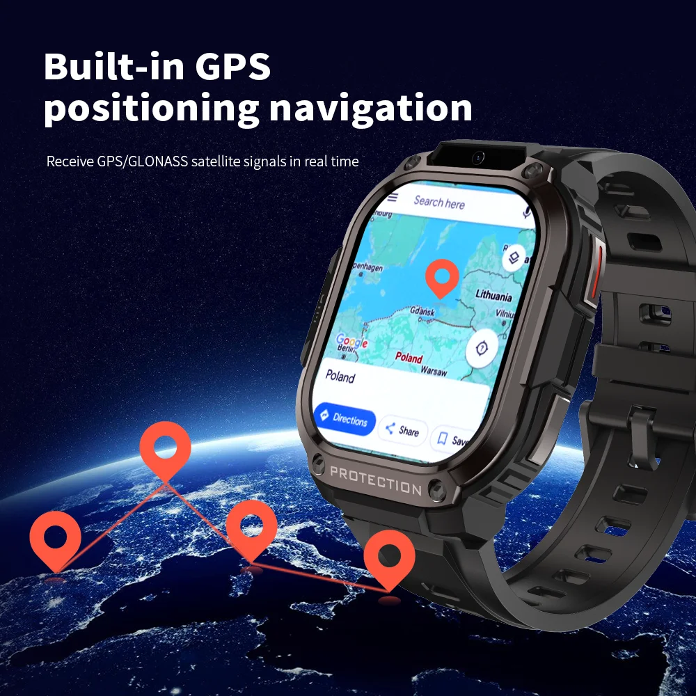 DM63 4G Android Smart Watch With Camera 2.13 Inch Amoled Large Screen Smartwatch 5G Sim Card Support Wifi and App Download