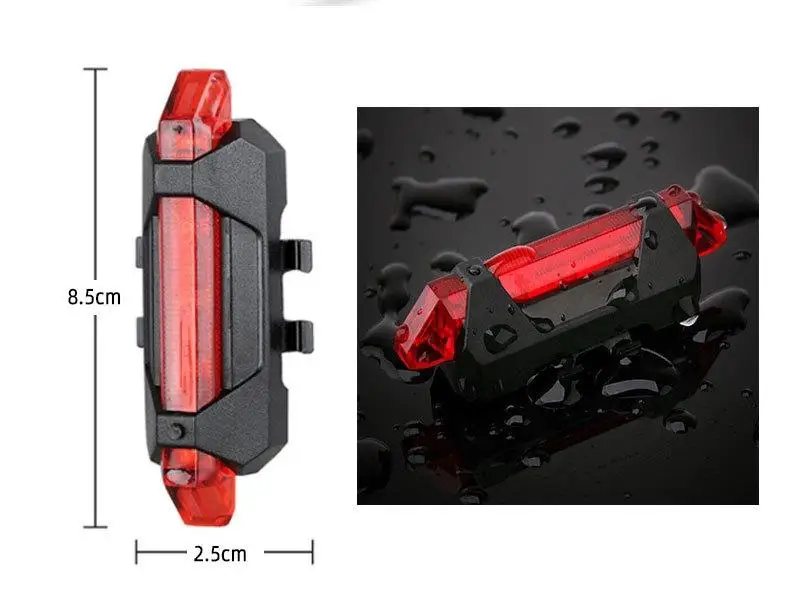 Outdoor Portable LED Front Rear Bicycle Light Flashlight USB Rechargeable IP65 Waterproof Cycling bike light set accessories factory