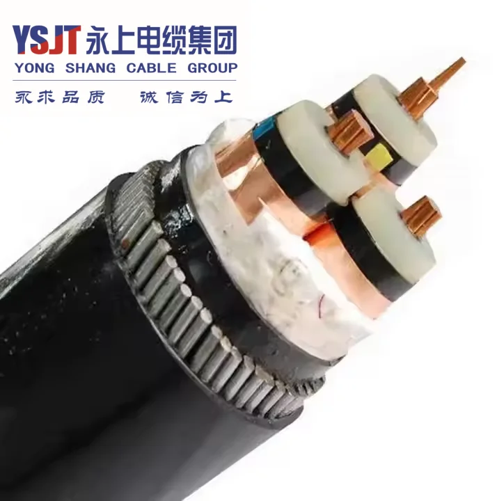 YJV32  Cu/XLPE/PVC/Swa/PVC 3 core 4 core 5 core 15kv/35kv copper conductor insulated armored electrical power cable