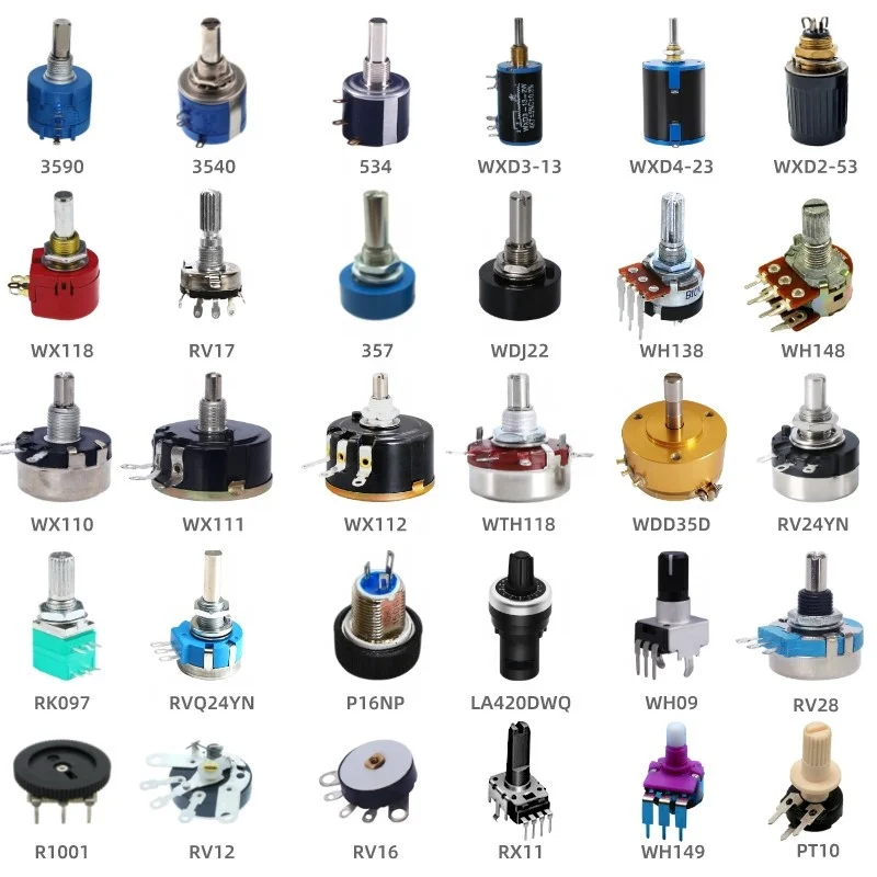 Multiturns Multi-turn Adjustable Ceramic Trimmer Potentiometer 1K 102 203 20K Ohm Trimpots 500k 5k Trimming Potentiometer