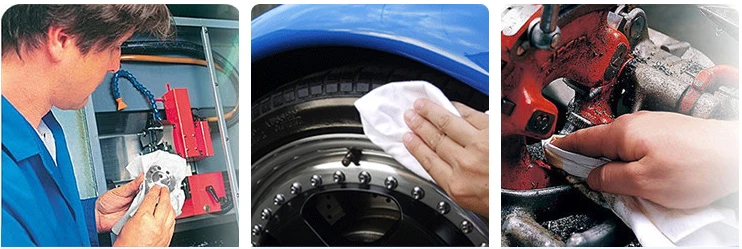 Industrial Cleaning Wipes Heavy Duty Nonwoven Wipes with Pulp70%+PP30% Material 31x34cm/sheet Size and 1 Layer Construction