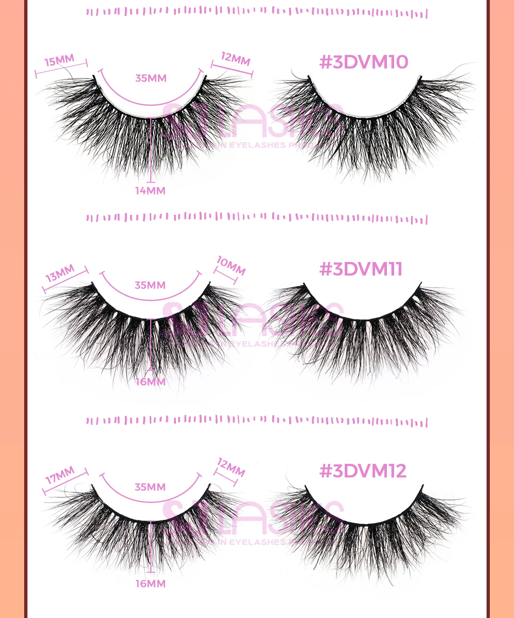 NME 3D Mink Fluffy Eyelashes Full Strip Vegan Lashes for Enhanced Eye ...