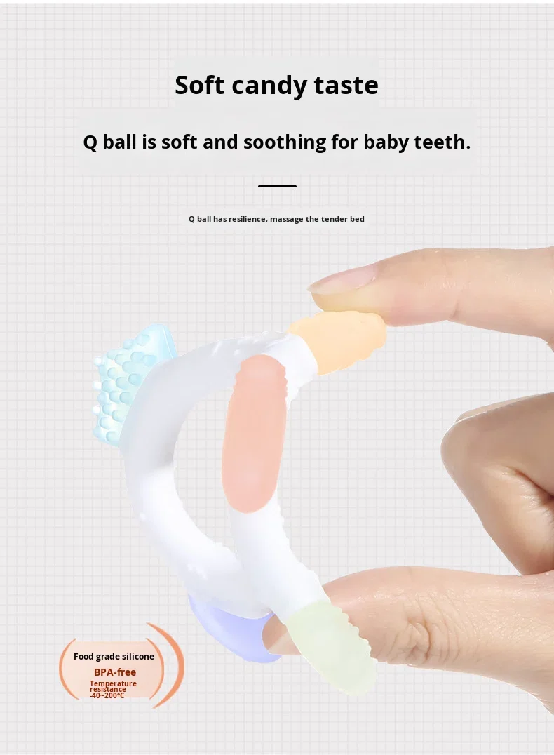Food-grade Silicone Star-shaped Soft Teething Stick, Suitable for Babies Aged 0, Can Prevent the Habit of Biting Hands supplier