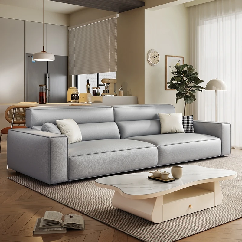 可定制现代简约皮革可伸缩豆腐块沙发套装舒适布艺家居床客厅仓库
