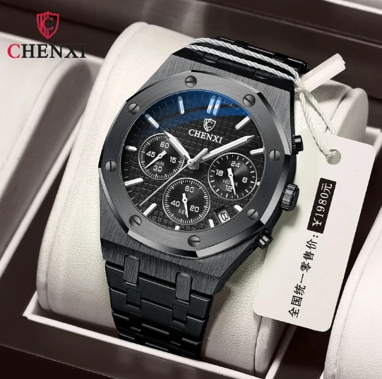 CHENXI 948 Stainless Steel Chronograph Watch for Men