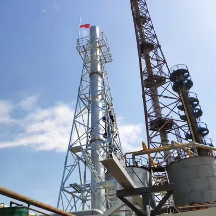 Low-Maint Chimney Tower Anti-Corr Steel High Load-Bearing Stable for Steel Mills