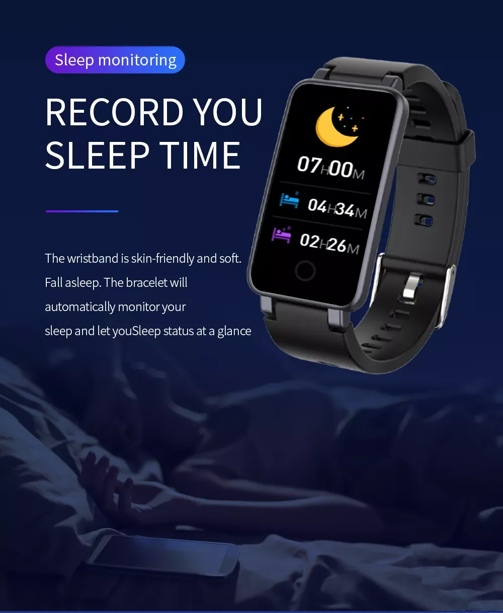 2023 Smart Band C2plus Heart Rate Monitor Blood Pressure Monitor Smart