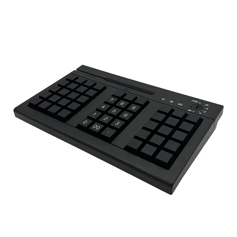Premium 50-Key Programmable Keypad with Integrated MSR for POS Systems